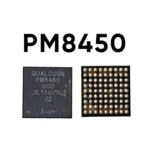 PM8450-000 mobile phone primary power management integrated circuit chip base layout showing pre balled solder pins for smartphone logic board repair from Bansal Mobiles